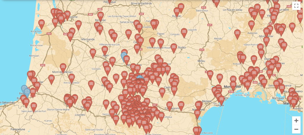 La cartographie de l'Escale des créateurs pour localiser ceux proches de chez vous