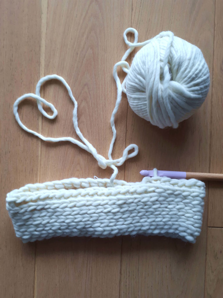 Encours housse coussin crochet